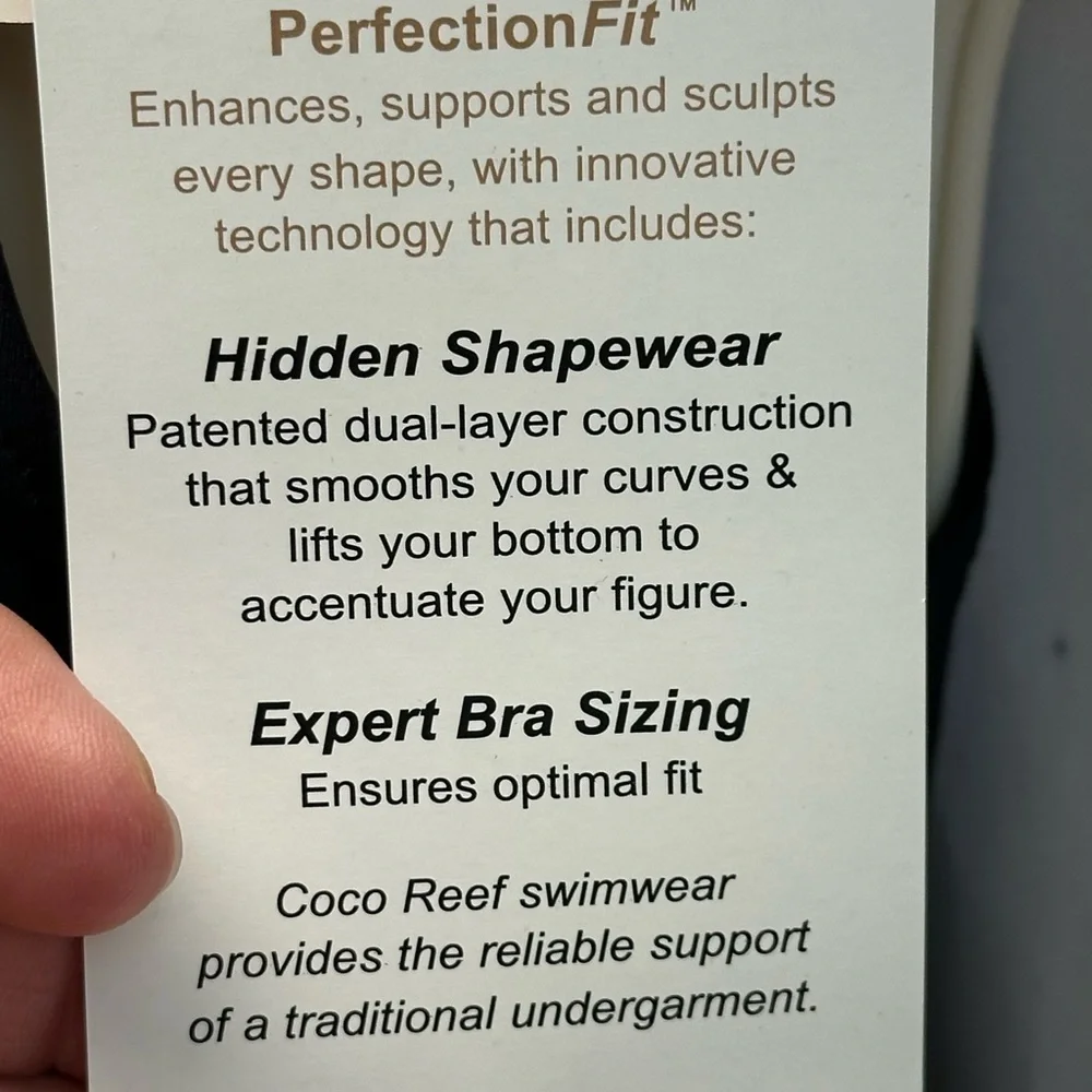Coco Reef Contours Shapemaker Bow Tie Shoulder One Piece Swimsuit- Black - 8/32C - Picture 9 of 12